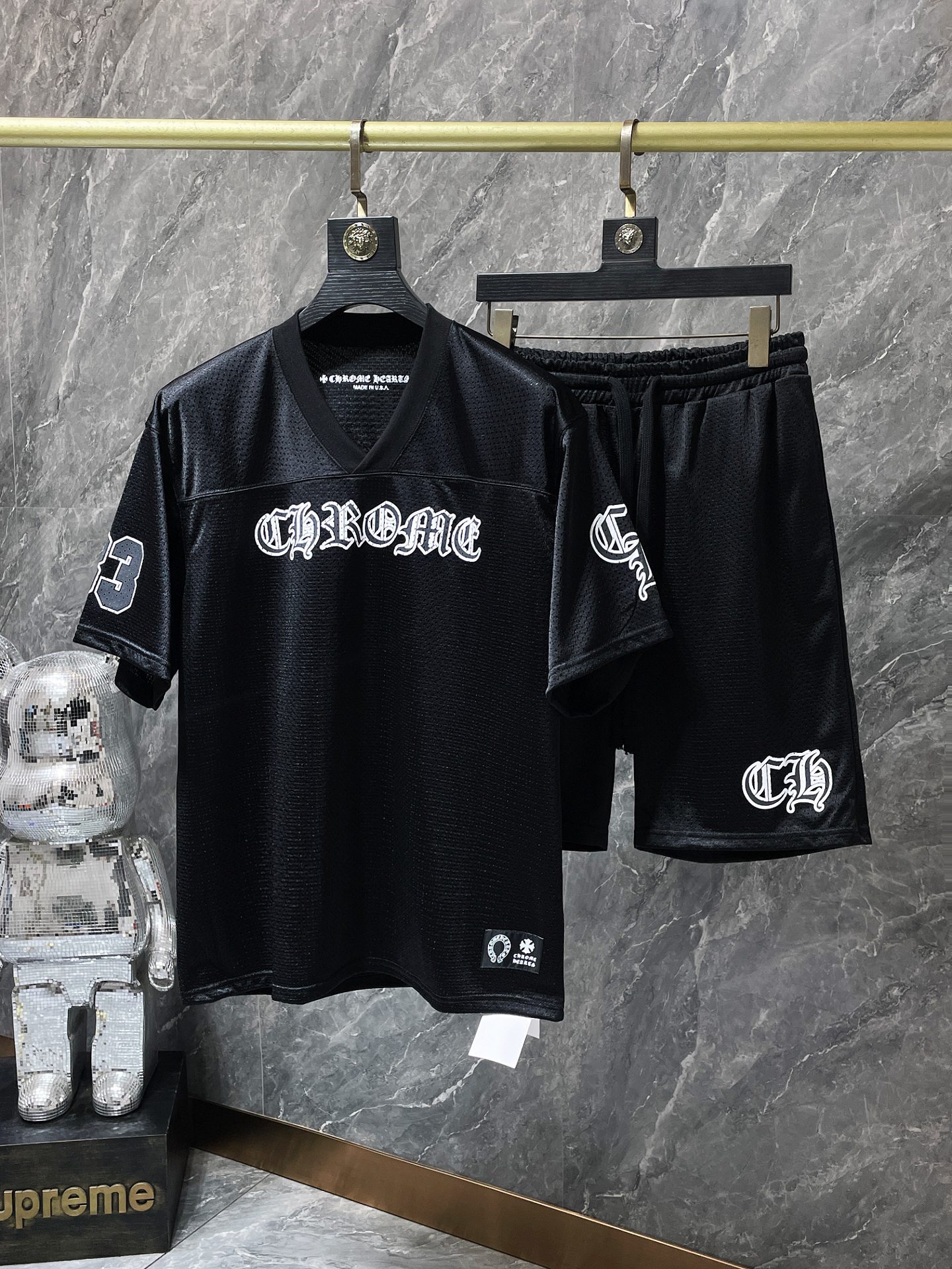 thumbnail for Summer 24SS new Chrome Hearts mattyboy limited flower arm ice hockey suit couple set cross-border