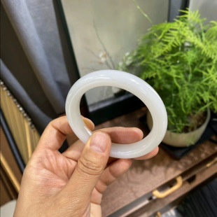 Jin Yu Tang Xinjiang Hotan Jade high quality Hotan Jade Sheep Fat White Jade Bracelet Grade I Sheep Ointment Fine and Oily