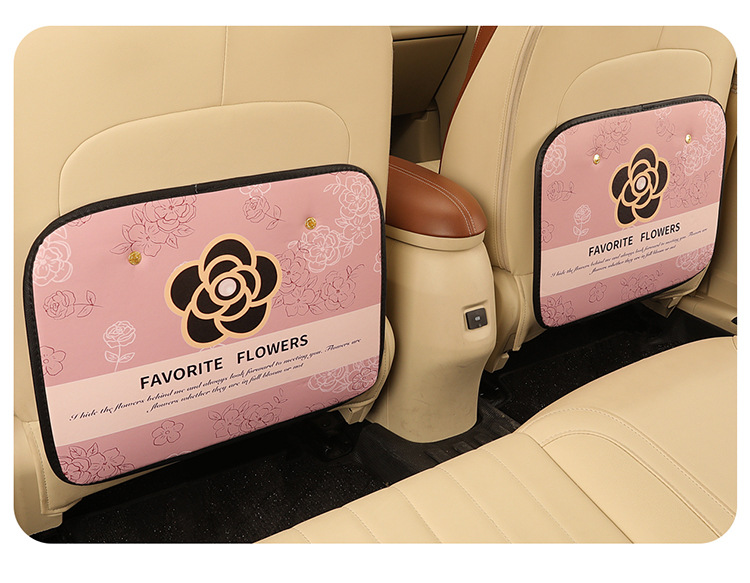 Pearl Camellia General Motors Anti-kick Pad Universal Rear Seat Back Anti-dirty Pad Car Seat Protection Pad