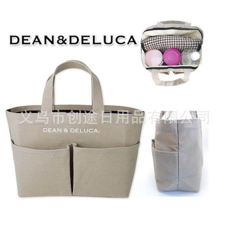 新款DEAN&DELUCA帆布包时尚手提袋环保便当包女包DD帆布袋