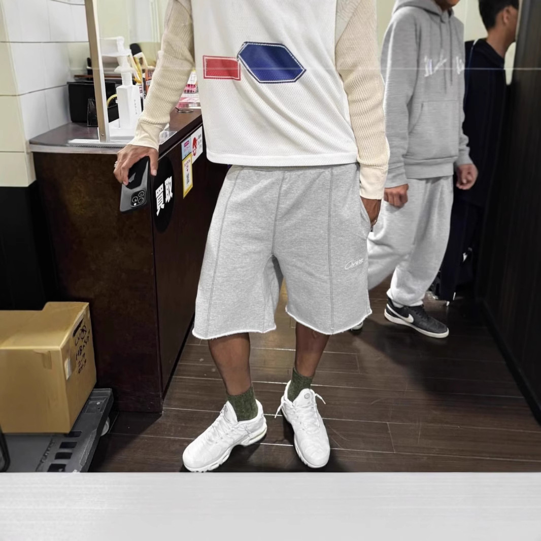 Alcatraz bordado con letras pantalones pantalones pantalones sueltos europeos y americanos transfronterizos de moda de la marca deportiva casual corteiz