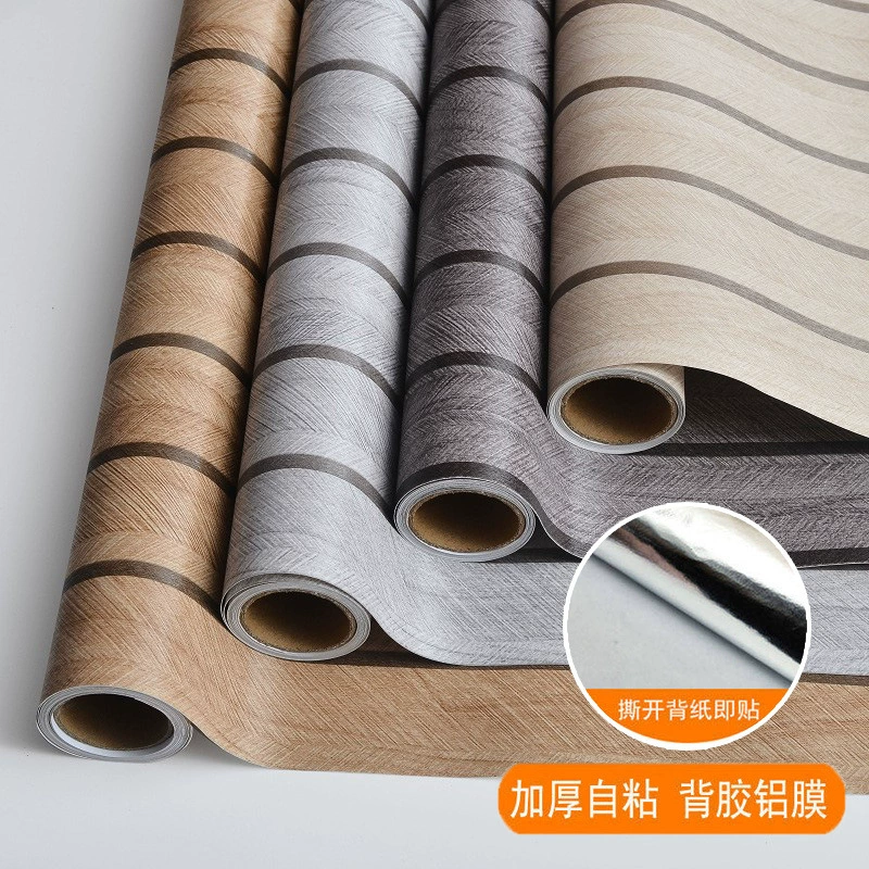 Внешняя торговля трансграничная оптовая самоклеящаяся наклейка с имитацией решетки древесины водонепроницаемые обои для гостиной столовая настенная наклейка обои