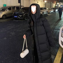 2025冬季新款中长款棉衣女过膝棉服时尚宽松棉袄加厚冬装批发韩国