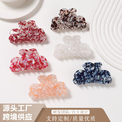 戈蕾思饰品法式泼墨纹理抓夹高级感鲨鱼夹女后脑勺盘发简约发饰