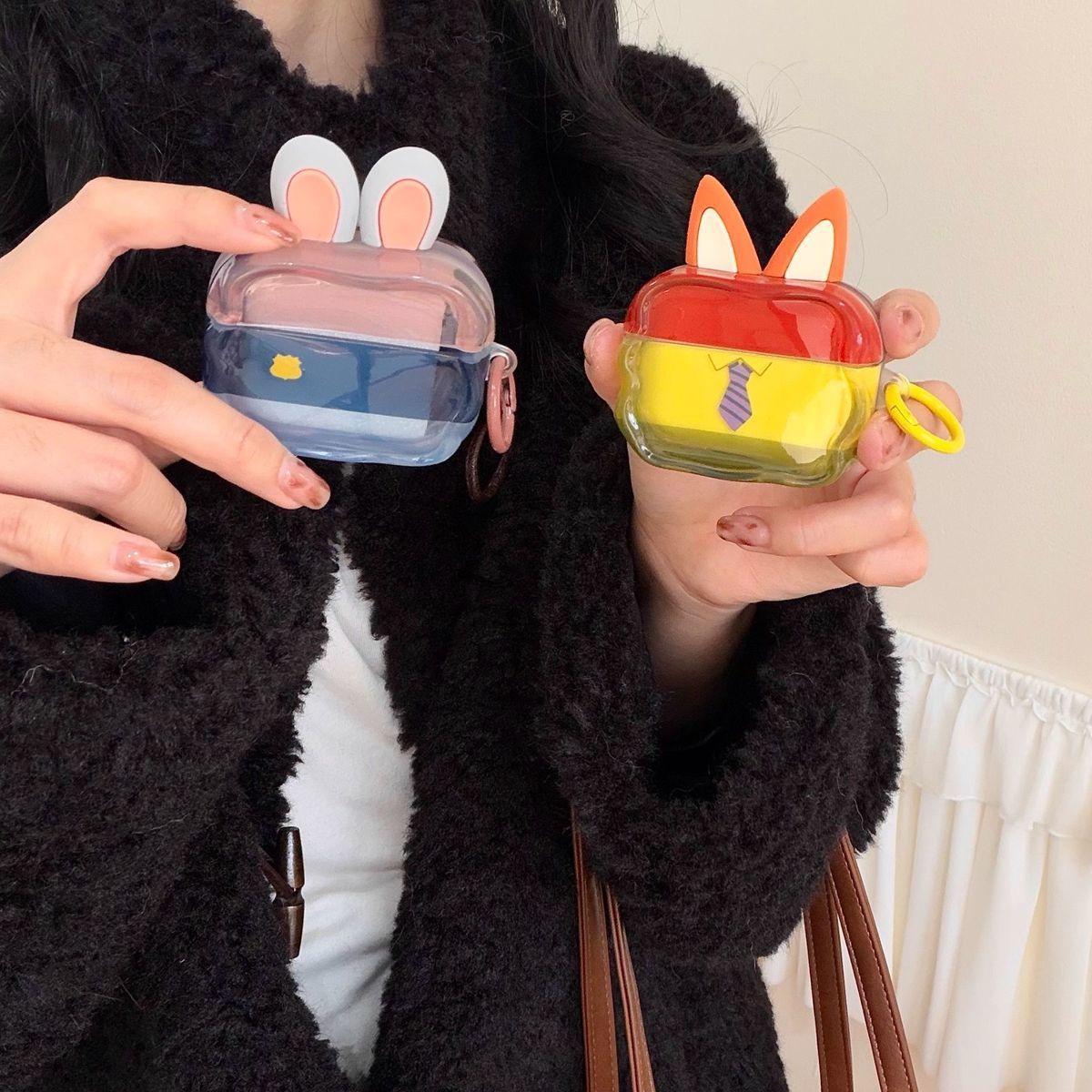 Ins Cartoon Rabbit Fox para Apple auriculares AirPods 3 / 4 auriculares pro3 cubierta protectora de caja suave image 1
