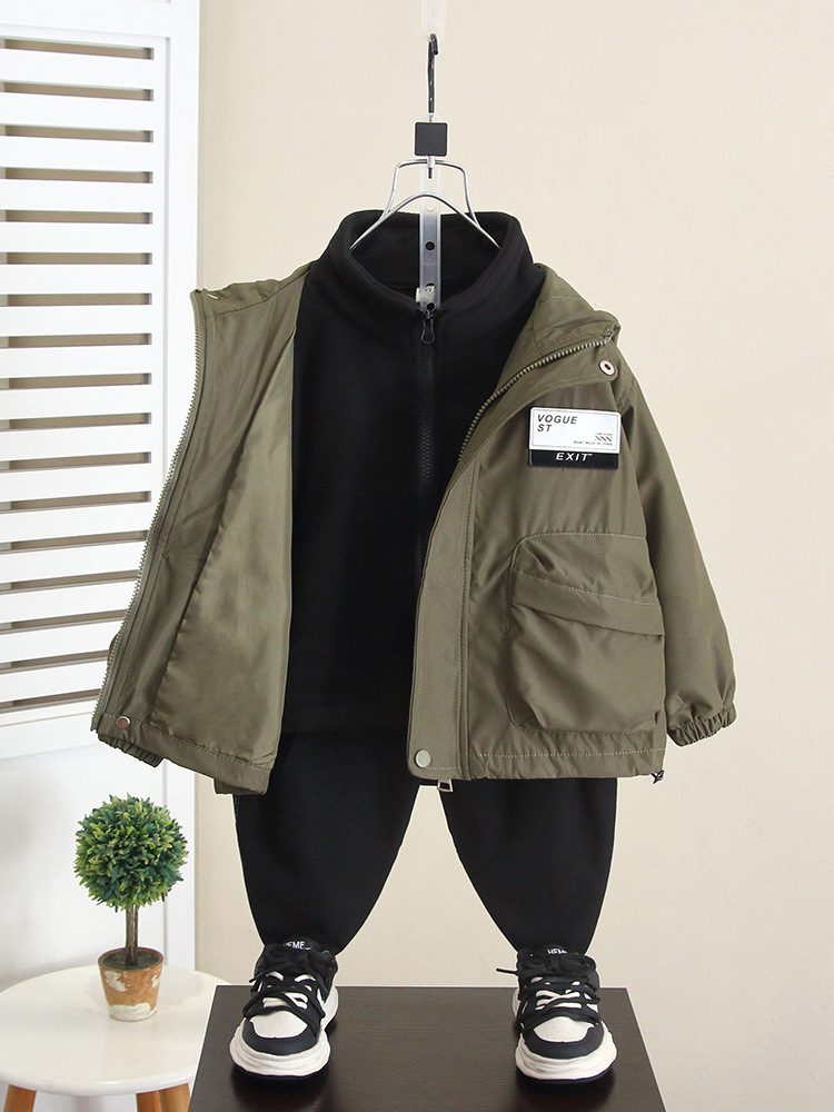 6349 Ropa para niños Chaqueta de herramientas de primavera y otoño para niños 2025 Nuevo estilo Chaqueta cortavientos de otoño para bebés Chaquetas para niños