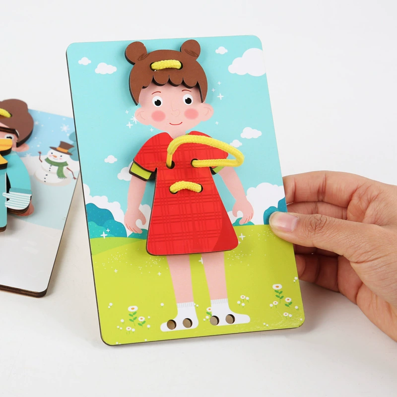 Wooden intellectual brainteaser for training, smart toy for hand-eye coordination, early education, concentration, wholesale