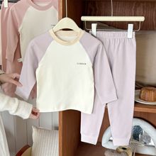2025新款绿博尔现货批发a类亲肤棉款舒绒儿童家居服加厚睡衣套装