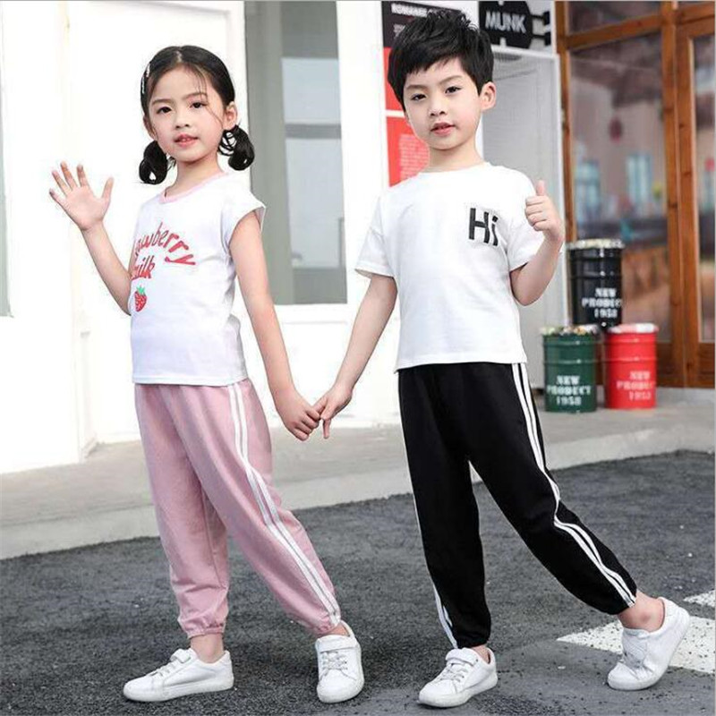 Summer children's mosquito repellent pants, thin ice silk, boys' casual pants, tapered cuffs, loose fit, girls' lantern pants, long pants, home pants