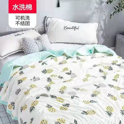 Washable cotton summer quilt air-conditioned quilt summer cooling quilt washable single and double summer thin quilt children's quilt gift wholesale