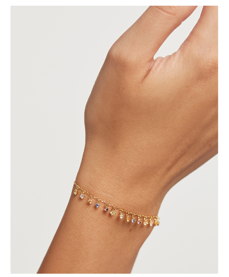 Daily Occasion 925 Sterling Silver Material 925 Sterling Silver Bracelets Simple Style