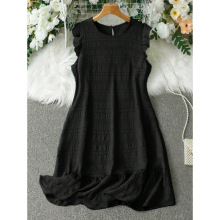 C 31366 Sleeveless crew neck women's dress ����Բ��Ůʿ����