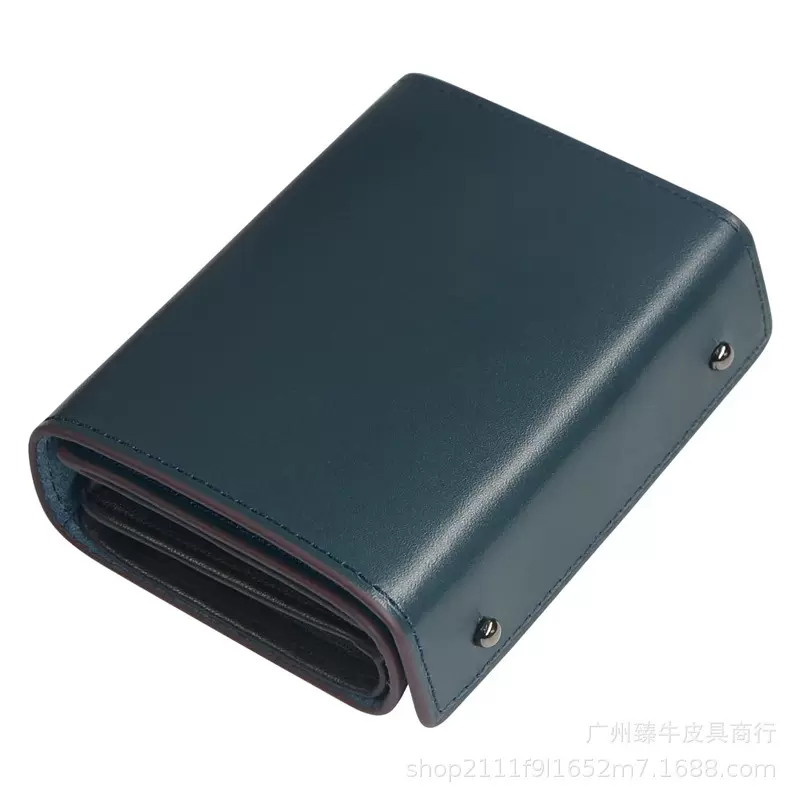 日式亚马逊防盗刷真皮钱夹 零钱位多卡位简约款真皮男士钱包財布