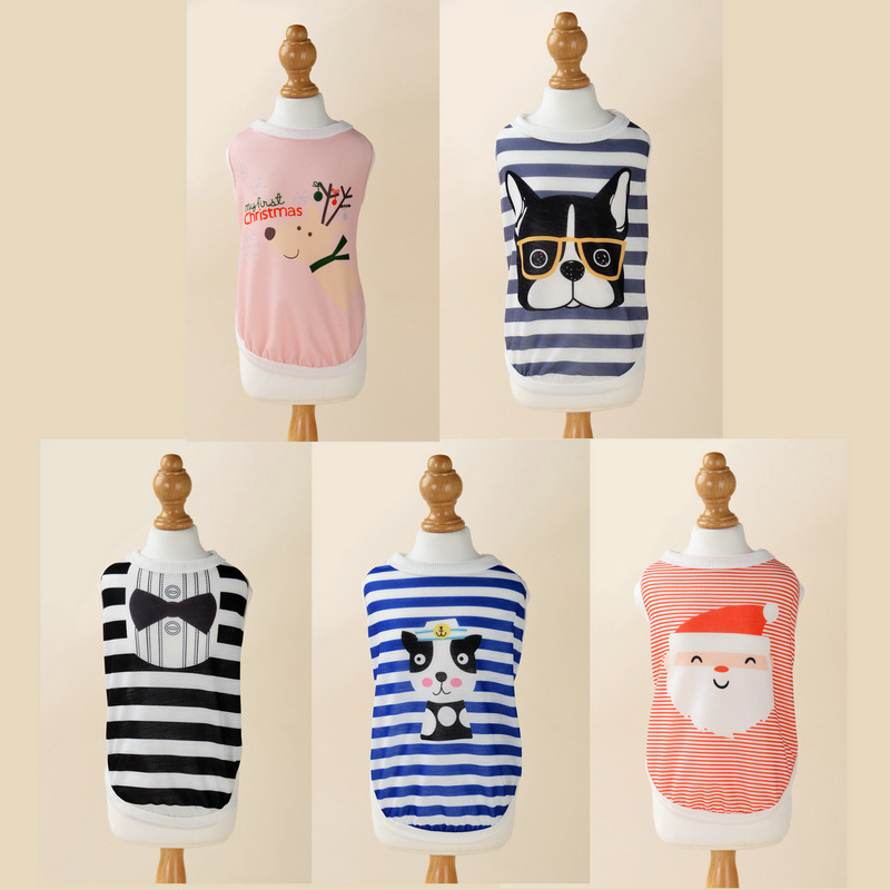 Clearance Cross-Border Pet Clothes Anime Vest Christmas Comfortable Dog Clothing Cute Cat and Dog Clothes