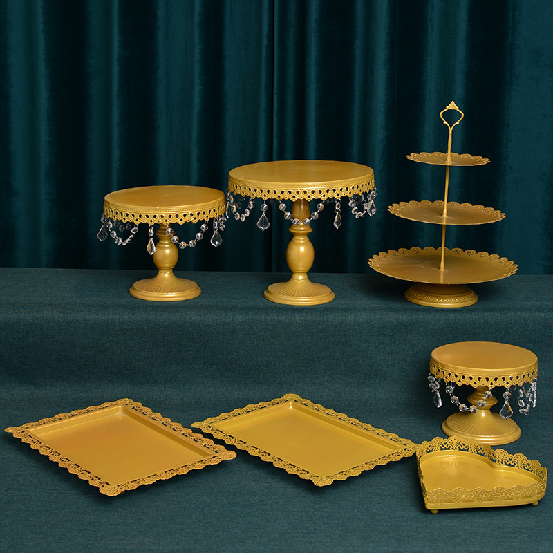 Estilo europeo creativo oro hueco soporte de la torta accesorios de la boda decoración de la Mesa de postre tienda de postres pastel de postre combinación