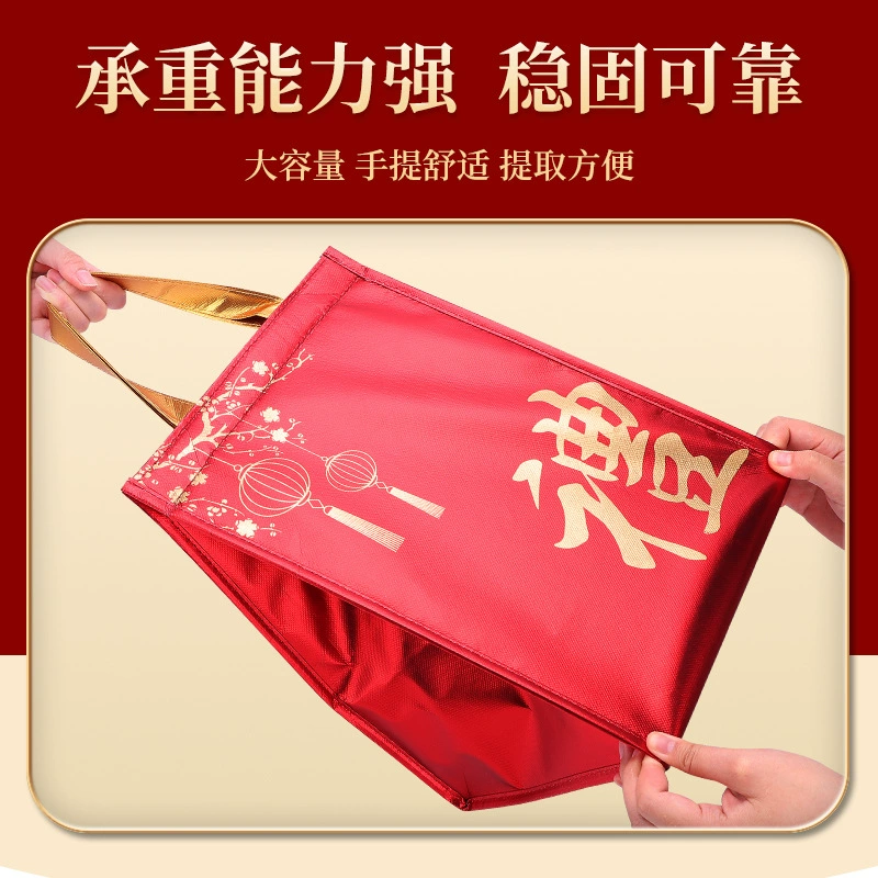 Insulated gift bag, linen, custom-made, increased thickness, temperature control, birthday present