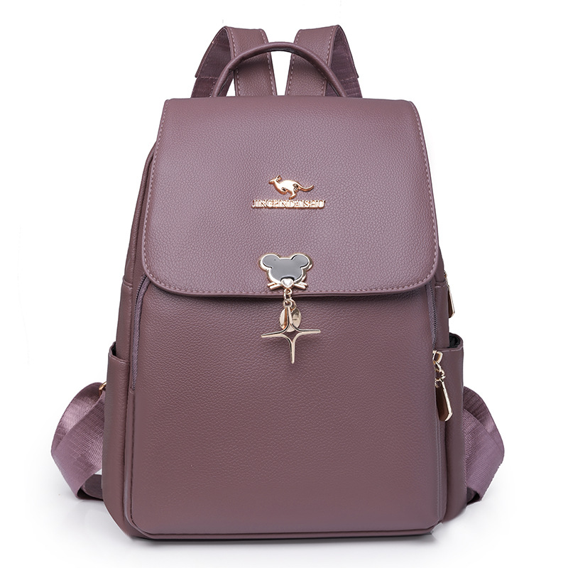 Mochila femenina 2025 primavera nueva moda todo-fósforo bolso femenino de gran capacidad madre de mediana edad mochila de viaje de ocio marea