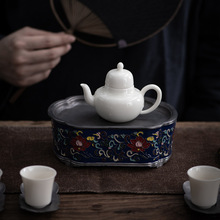 古锡老壶承复古日式功夫茶具干泡台茶盘建水养壶茶承托盘壶垫蓄水