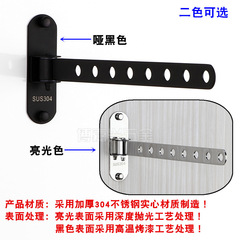 2F304不鏽鋼摺疊衣架左右活動旋轉掛鈎衣櫃酒店掛鈎可摺疊掛杆掛