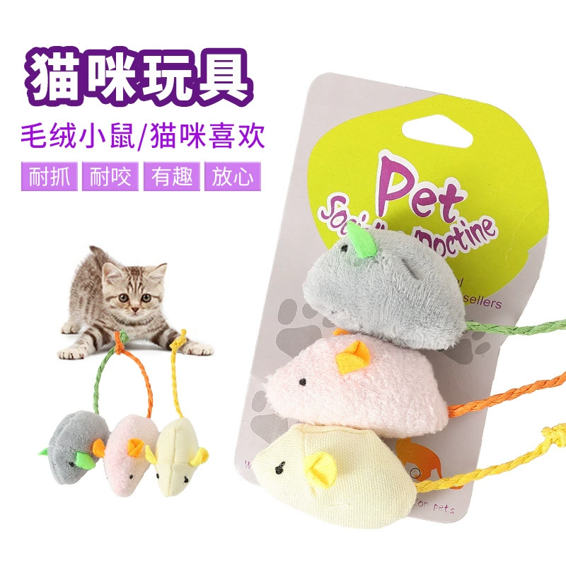 Новый плюшевый моделирование мыши кошка игрушка 3/карты продажа мыши кошка царапинам интерактивная игрушка
