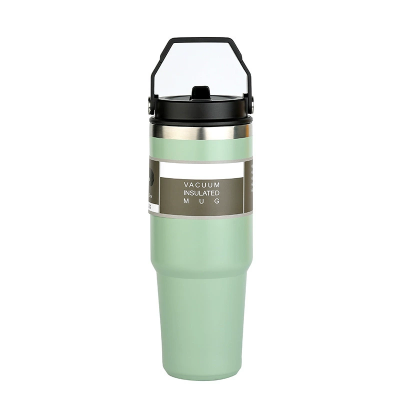 Handheld coffee glass stainless steel, 30 oz, stainless steel AISI 304