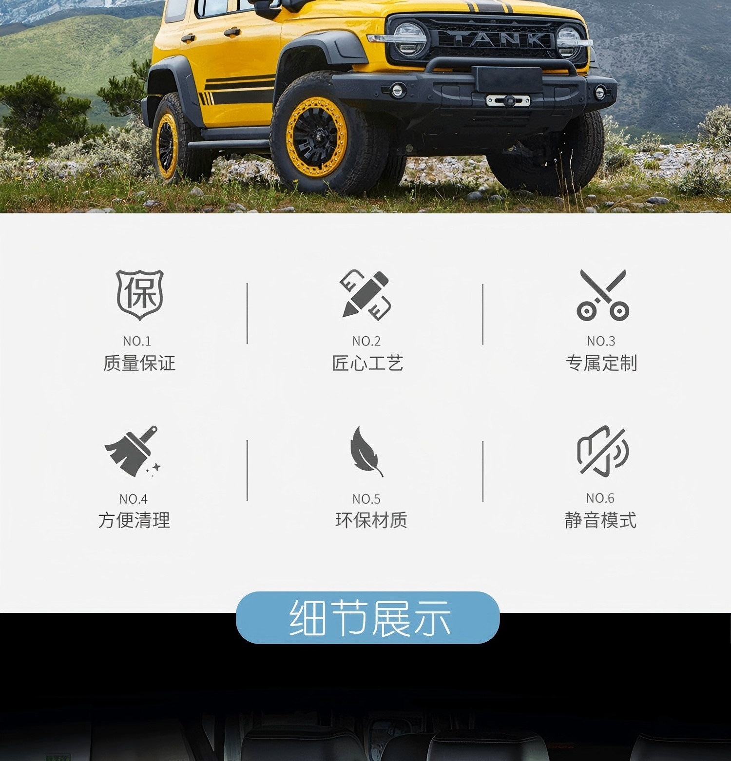 26 types of Tank 300 trunk mats, full coverage car interior accessories, modification parts, waterproof trunk mats