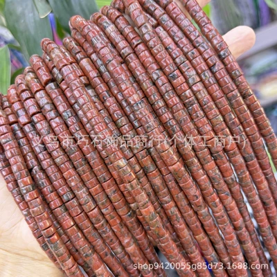 Natural Agate Red Pattern Turquoise — Zərgərlik ara hissələri - natural-sesame-red-36mm