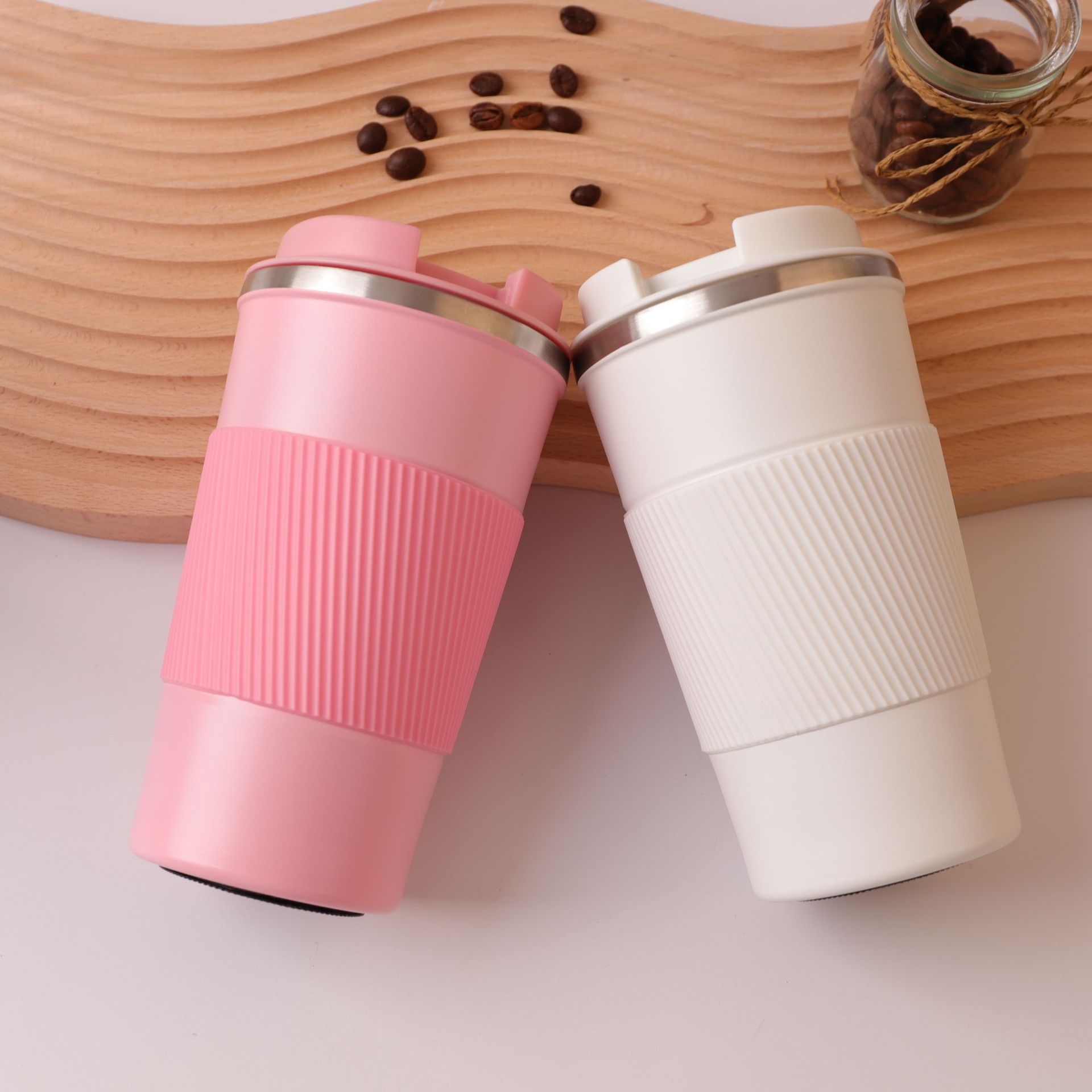 Taza de café de acero inoxidable 304 de doble capa con aislamiento al vacío, taza de oficina, taza para actividades al aire libre, taza de agua para automóvil
