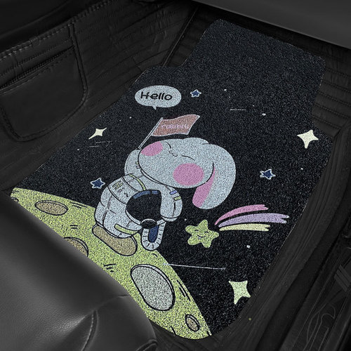 Car floor mat wire ring main driver cartoon anti-dirty anti-slip complete set of car floor mats for all seasons wholesale