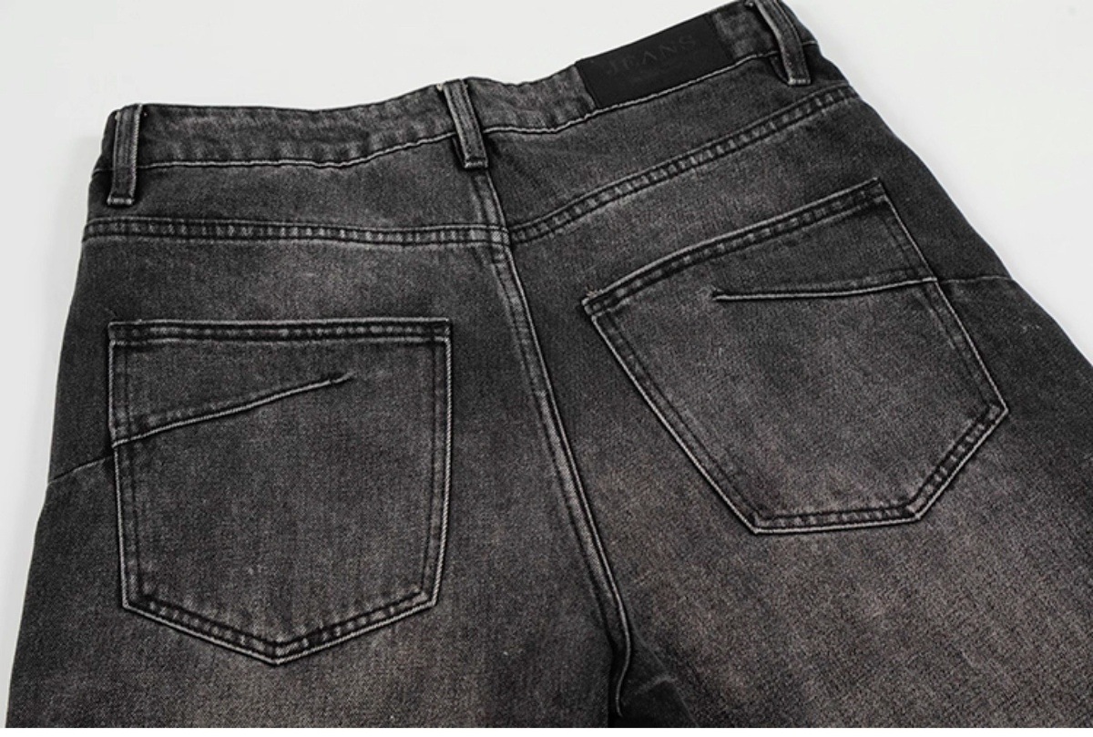 Vintage Heavyweight Distressed Jeans – Relaxed Straight-Leg Denim Pants For Men & Women Mid-Rise Freedom_mkmklike.com