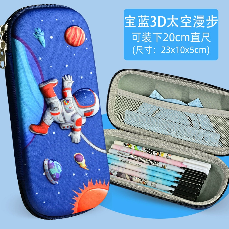 Three dimensional cartoon children's capacious pencil case for elementary school students, wholesale, fall protection