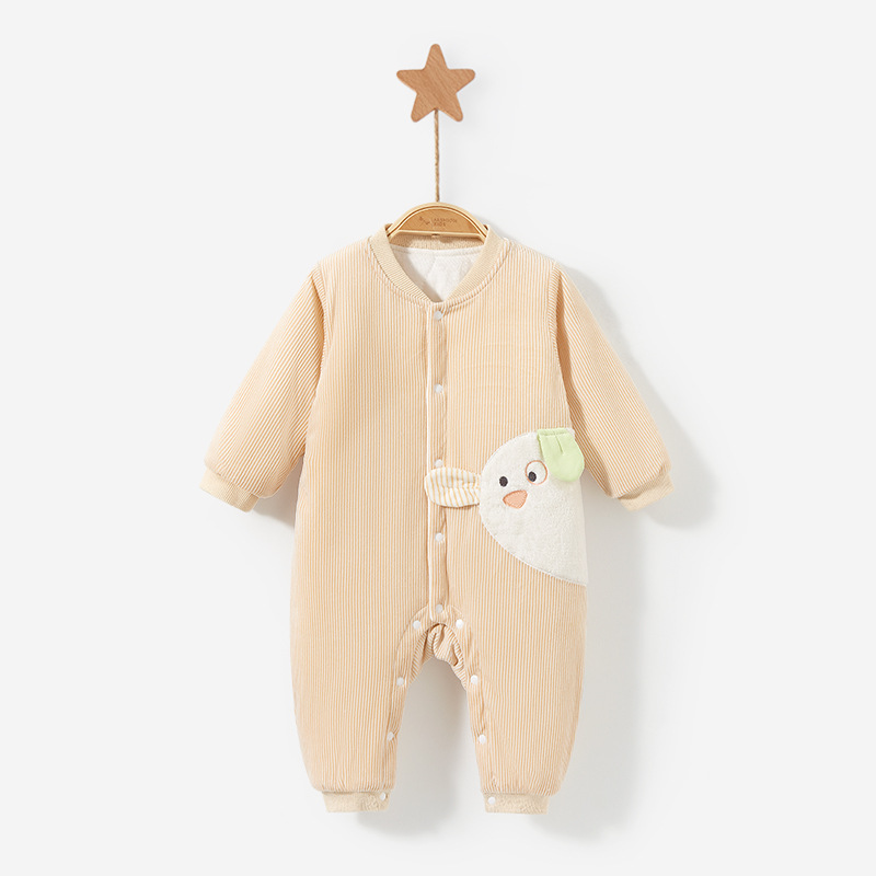 Mono de bebé Otoño e Invierno recién nacido acolchado Delgado engrosado traje de mameluco cálido para hombres y mujeres ropa de salida ropa de invierno para bebés