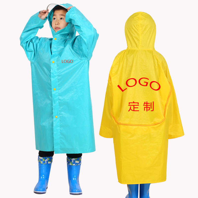学生雨衣印字印LOGO牛津布幼儿园托管班带书包位儿童雨披广告礼品