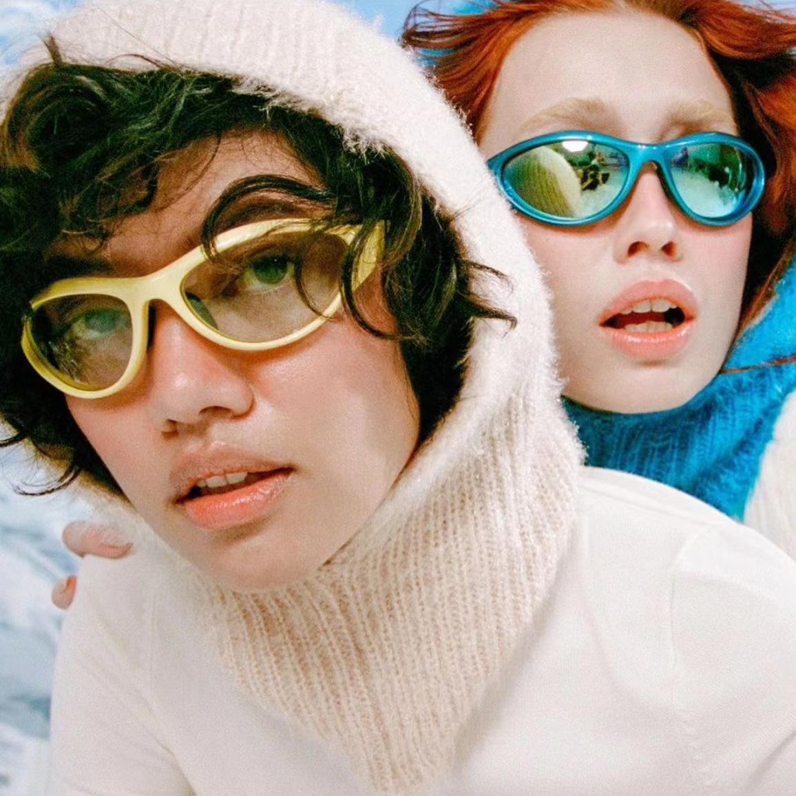 Y2K Solid Color PC UV400 Protection Oval Frame Full Frame Sports Sunglasses display picture 2