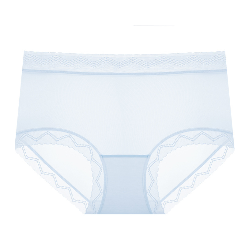 Puro deseo sedoso, sin costuras, ligero, transpirable, malla, encaje, ropa interior femenina, entrepierna transpirable, cintura media, ropa interior femenina
