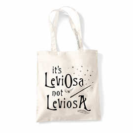 跨境外贸It's Leviosa Not LeviosA印花帆布包原宿单肩手提购物袋