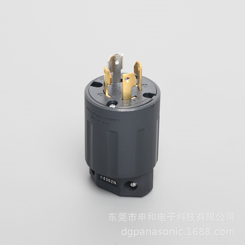 AMERICAN DENKI美国电机4362N/4360美规插头插座30A600V公母插座