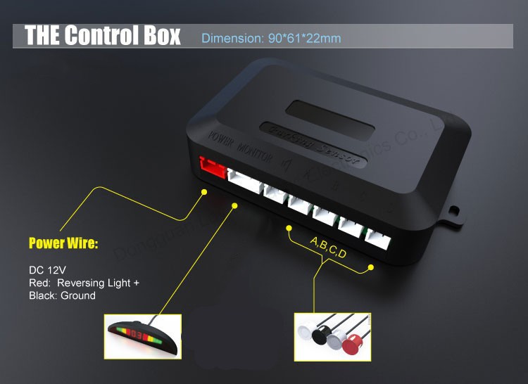 4 Probe Reversing Radar 4 Orientation Display Lcd Color Screen Voice Buzzer Didi Sound Parking Radar