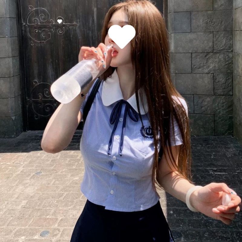 파란색 줄무늬 셔츠 [프리타이]