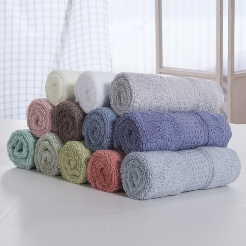 Rice-shaped cotton square towel children's kitchen hanging towel hand towel simple fashionable plain color can be made into a LOGO