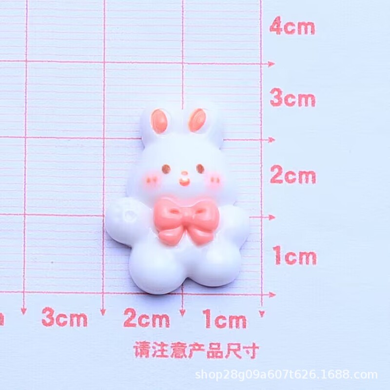 亮面可爱卡通萝卜兔子diy材料树脂配件奶油胶手机壳发卡手工贴片|undefined