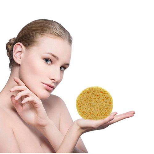 Natural wood pulp cotton face sponge, honeycomb-shaped cleansing puff, cleaning & makeup-removing cotton pads, exfoliating face wash sponge