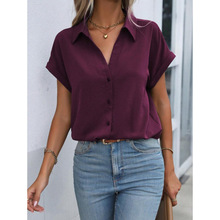 L 15543 Print V-neck Shirt ӡ�� V ������羳����ͨ