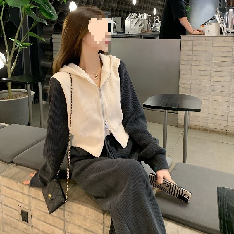 高级感卫衣运动服套装女秋季宽松显瘦小个子时尚阔腿裤休闲两件套|undefined