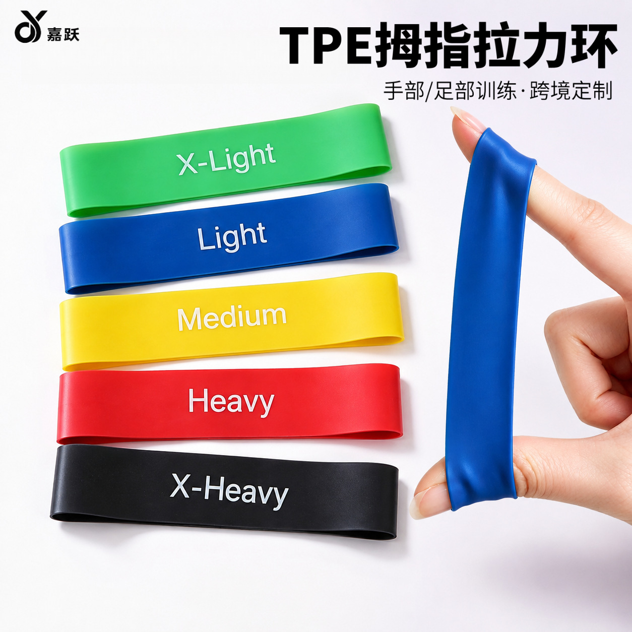 Cross-border TPE thumb rings, toe resistance bands, thumb tension rings, finger resistance rings, professional finger exercises