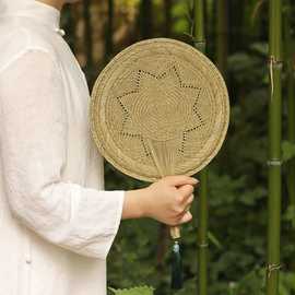 扇子手工编织纳凉驱蚊 民间草编夏凉扇棕叶蒲扇 厂家直销一件代发