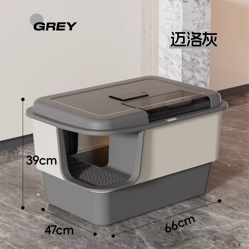 lavabo de arena para gatos de gran tamaño tipo corredor cerrado anti-splash canal anti-odor inodoro especial para gatos pequeños