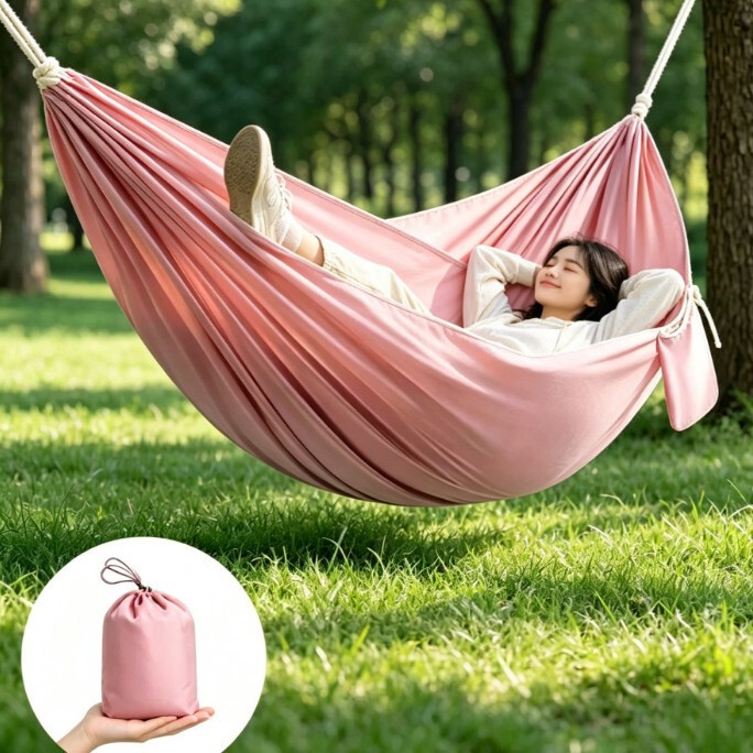New Quick-Open Ultra-Light Parachute Hammock for Outdoor Summer Use, Double Swing Portable Swing for Adults, Anti-Rollover Camping New Quick-Open Ultra-Light Parachute Hammock for Outdoor Summer Use, Double Swing Portable Swing for Adults, Anti-Rollover Camping