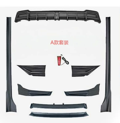 Big Surrounded — kit, and rear bumper - 22-24-models-11th-generation-civic-yofer-dark-night-edition-small-body-kit-a-type-set-front-bumper-side-skirts-rear-lip-corner-covers-unpainted