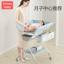 尿布台嬰兒護理台新生兒寶寶換尿布台多功能可折疊按摩撫觸洗澡